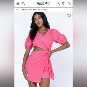 Bright pink Princess Polly dress